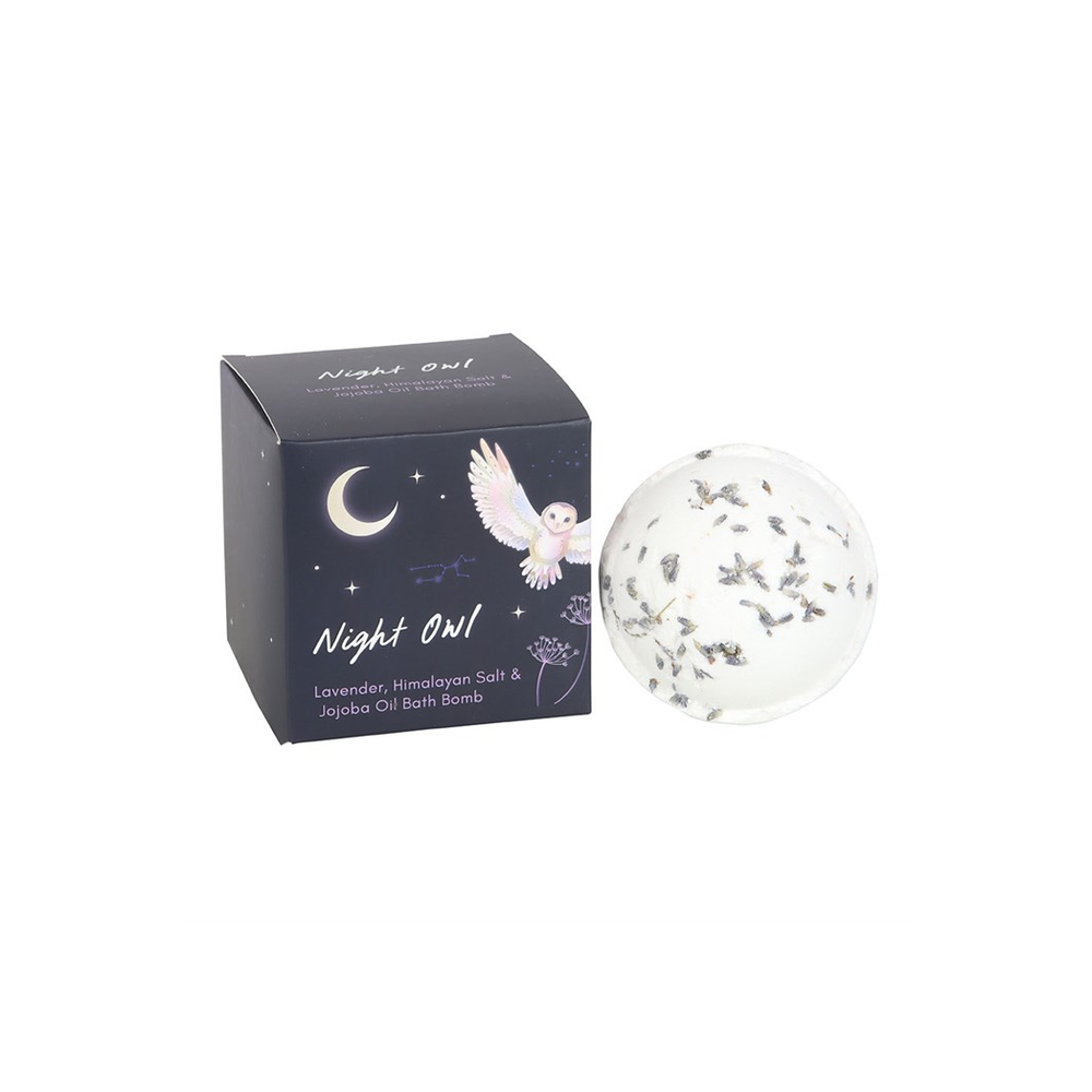 Night Owl Lavender, Himalayan Salt & Jojoba Bath Bomb - ScentiMelti Home Fragrance, Beauty & Gifts UK