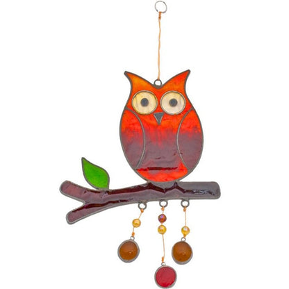 Owl On A Branch Suncatcher - ScentiMelti  Owl On A Branch Suncatcher