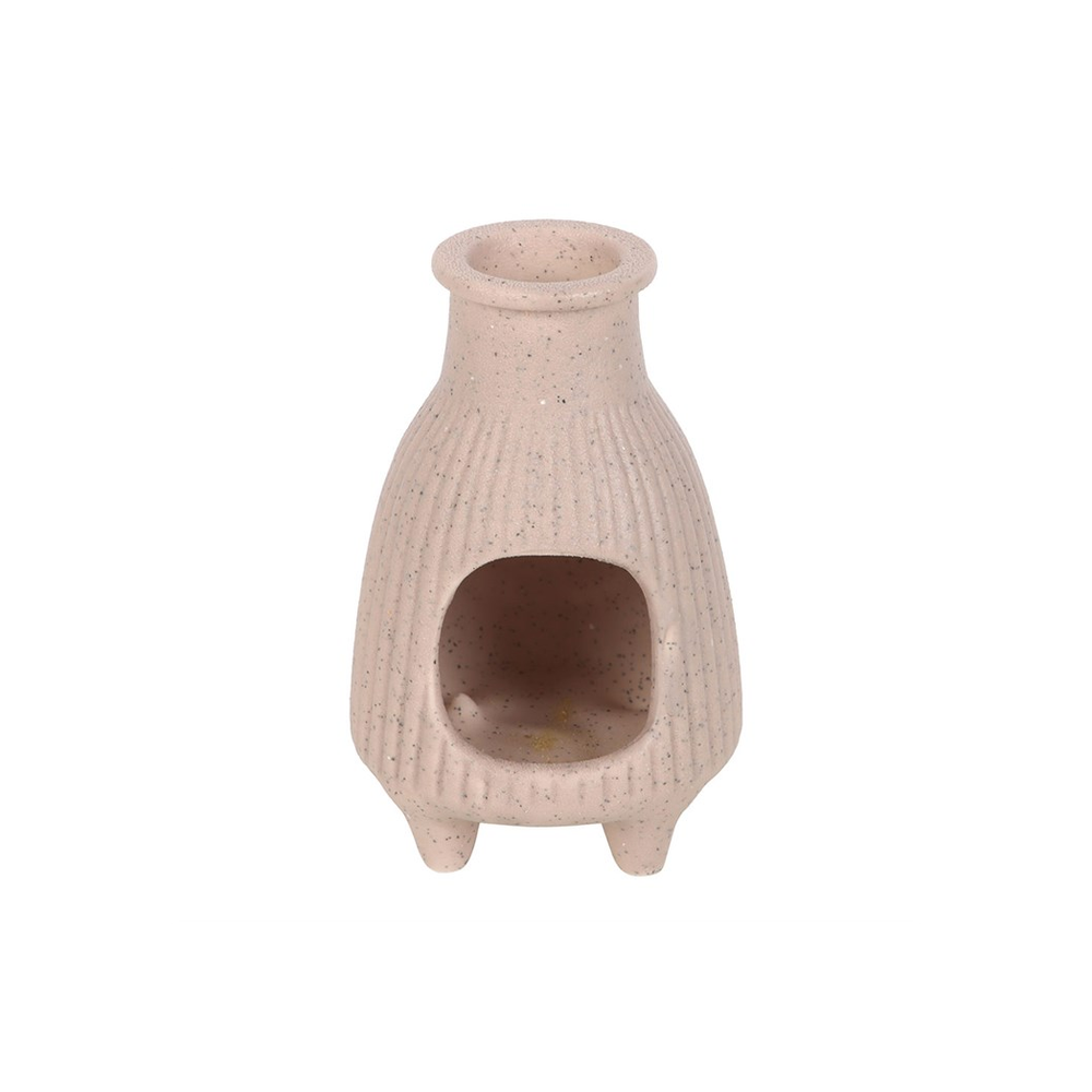 Greige Ribbed Palo Santo Burner - ScentiMelti Home Fragrance, Beauty & Gifts UK