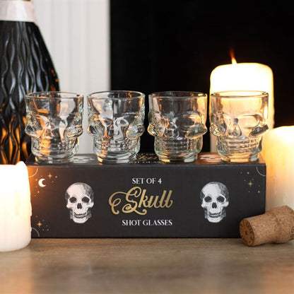 Set of 4 Skull Shot Glasses Set - ScentiMelti  Set of 4 Skull Shot Glasses Set