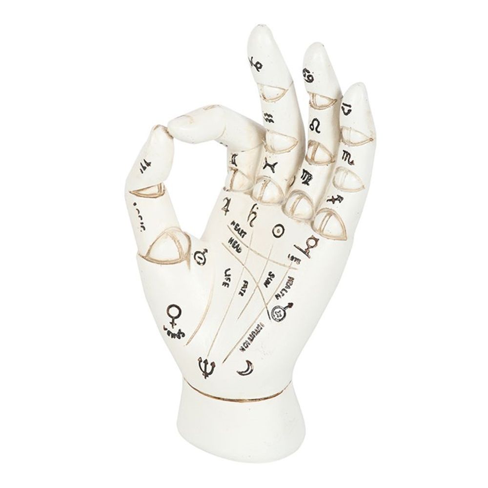 White Palmistry Hand Ornament - ScentiMelti Home Fragrance, Beauty & Gifts UK