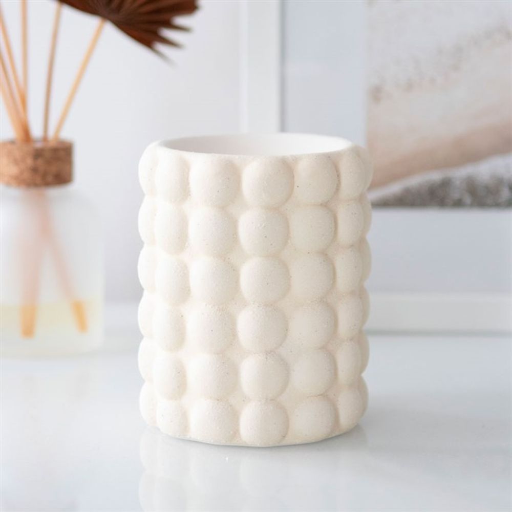 Cream Speckle Bubble Oil Burner - ScentiMelti  Cream Speckle Bubble Oil Burner