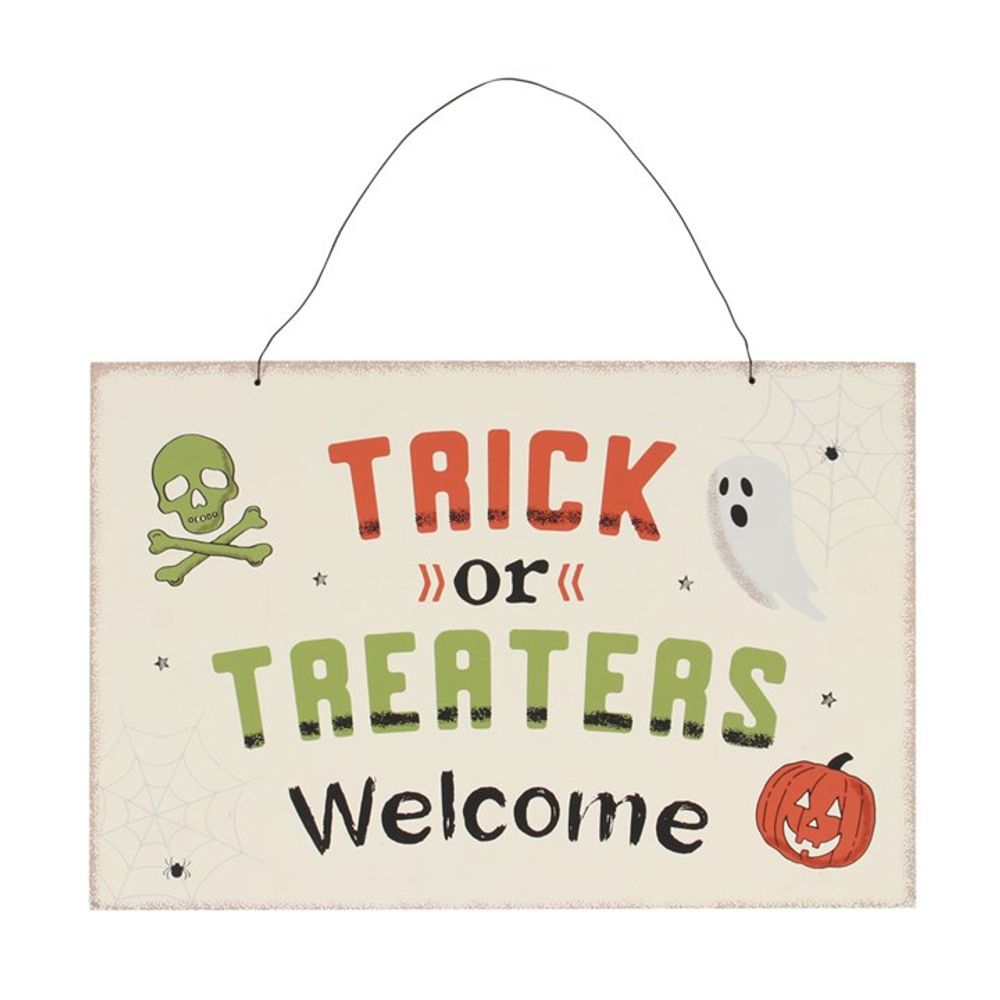 Trick or Treaters Welcome Hanging Sign - ScentiMelti  Trick or Treaters Welcome Hanging Sign