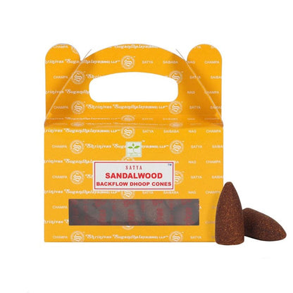 Set of 6 Packets of Satya Sandalwood Backflow Dhoop Cones - ScentiMelti  Set of 6 Packets of Satya Sandalwood Backflow Dhoop Cones