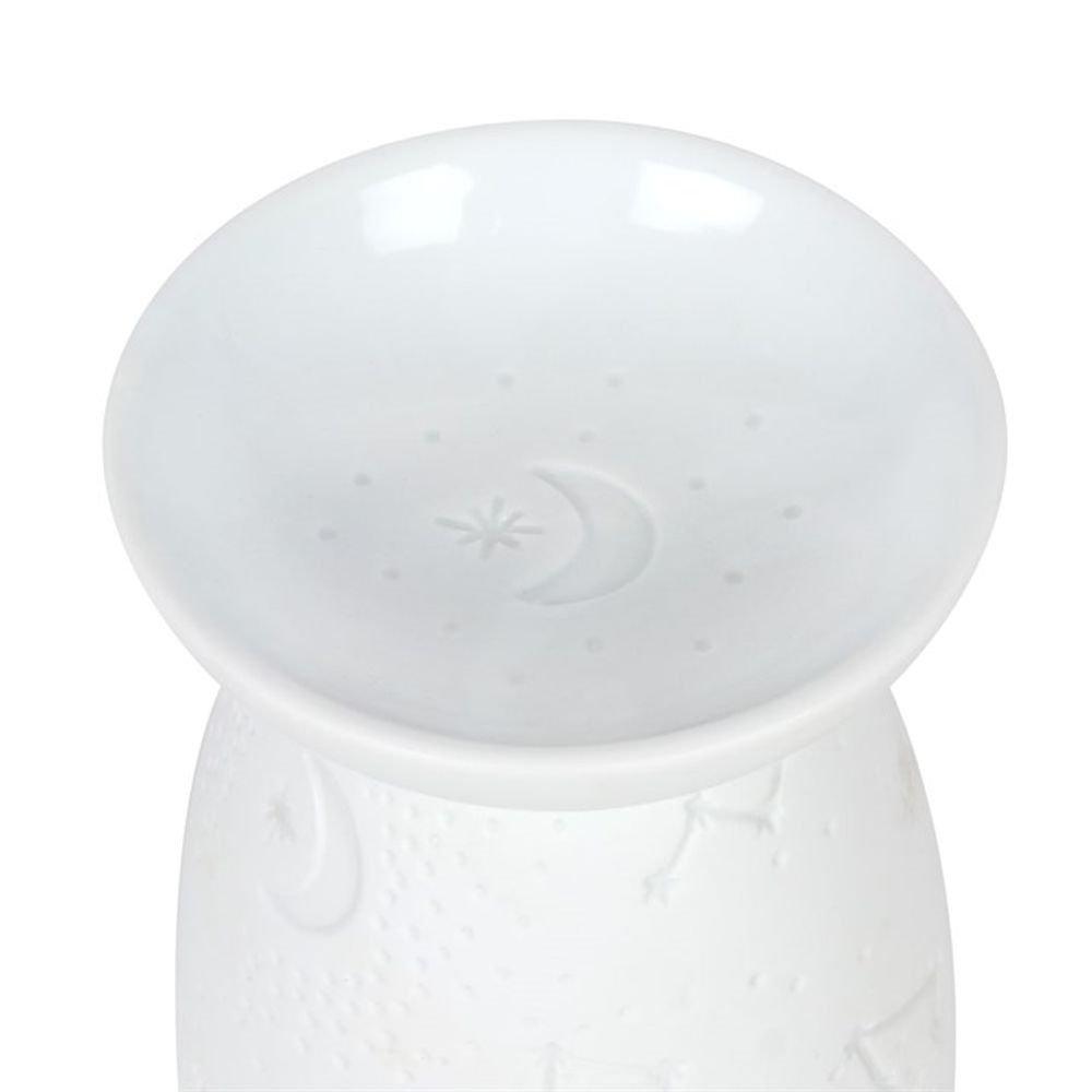 White Ceramic Constellation Oil Burner - ScentiMelti  White Ceramic Constellation Oil Burner