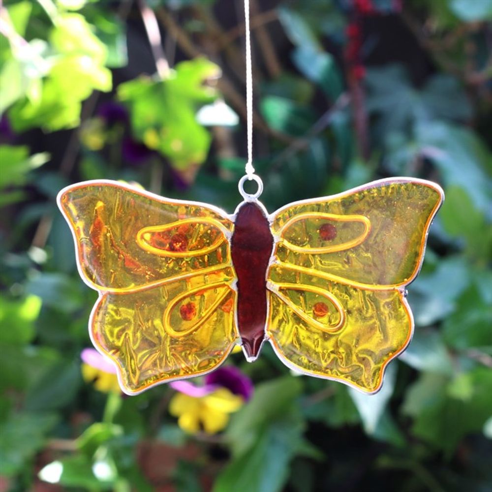 Yellow Brimstone Butterfly Suncatcher - ScentiMelti Home Fragrance, Beauty & Gifts UK