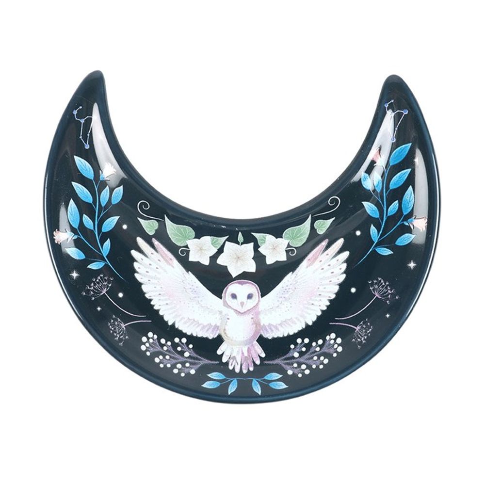 Crescent Moon Owl Trinket Dish - ScentiMelti Home Fragrance, Beauty & Gifts UK