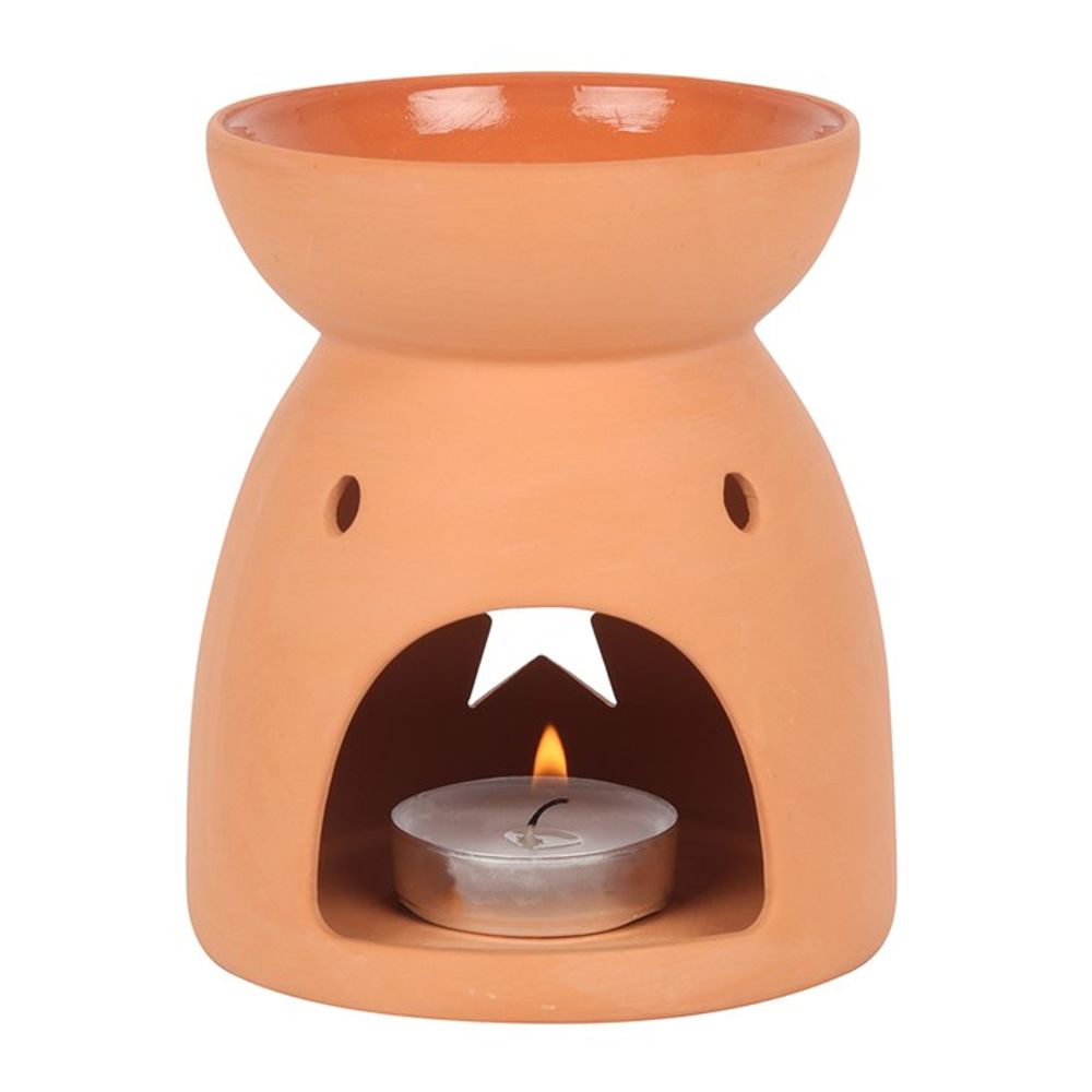 Star Cutout Terracotta Effect Oil Burner - ScentiMelti  Star Cutout Terracotta Effect Oil Burner