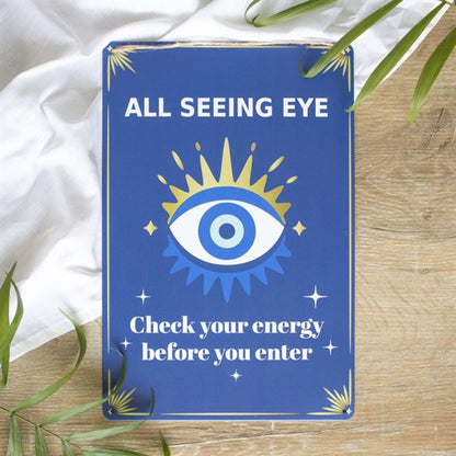 30cm All Seeing Eye Metal Hanging Sign - ScentiMelti  30cm All Seeing Eye Metal Hanging Sign