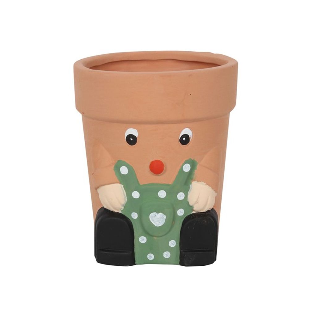 Green Pot Man Terracotta Plant Pot - ScentiMelti  Green Pot Man Terracotta Plant Pot