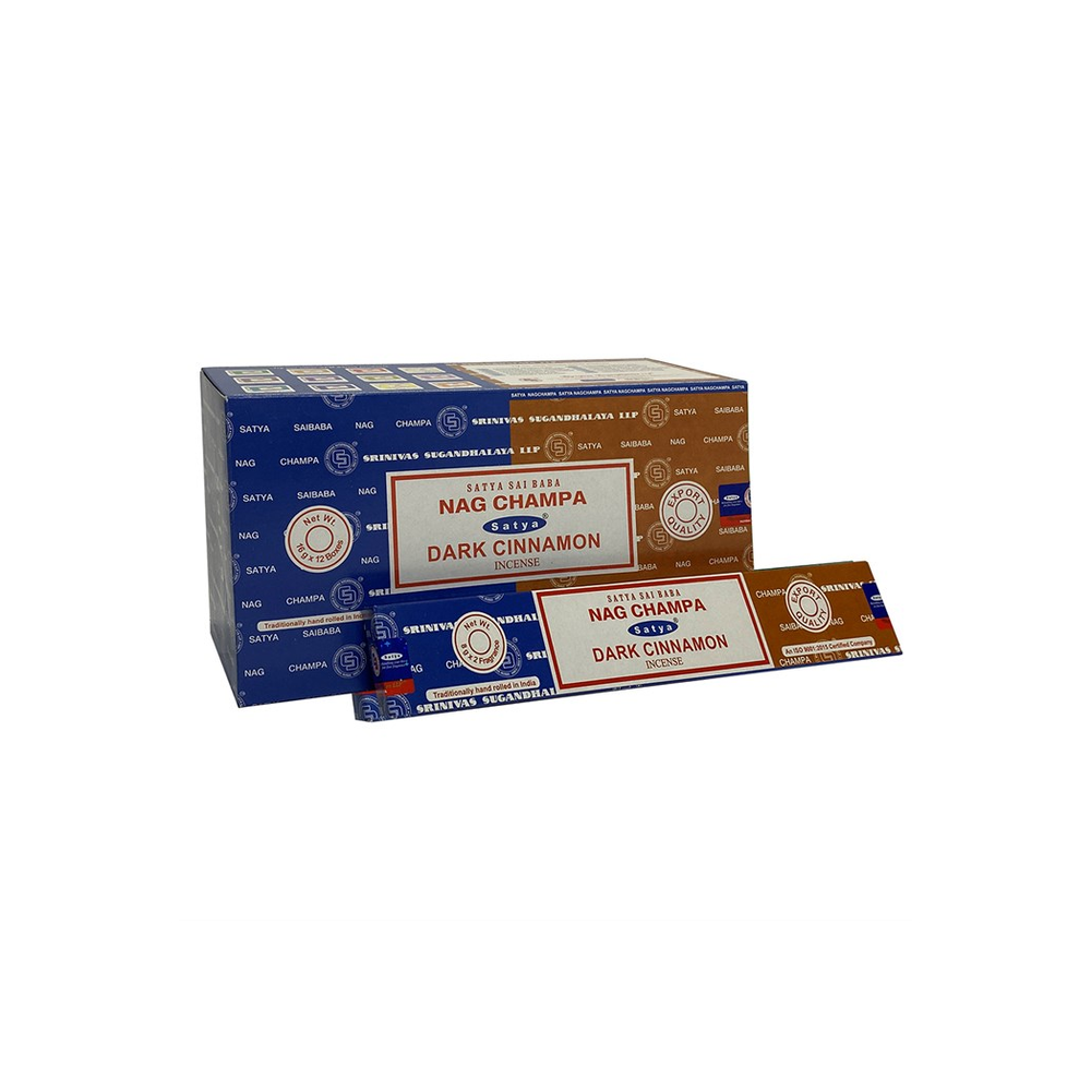 Set of 12 Packets of Combo Satya Incense - Nag Champa Dark Cinnamon - ScentiMelti  Set of 12 Packets of Combo Satya Incense - Nag Champa Dark Cinnamon