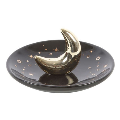 Gold Crescent Moon Incense Stick Holder - ScentiMelti  Gold Crescent Moon Incense Stick Holder