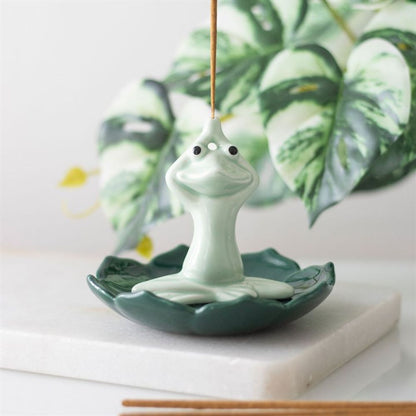 Yoga Frog Incense Stick Holder - ScentiMelti  Yoga Frog Incense Stick Holder