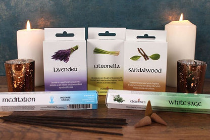 Set of 12 Packets of Elements Lavender Incense Cones - ScentiMelti  Set of 12 Packets of Elements Lavender Incense Cones