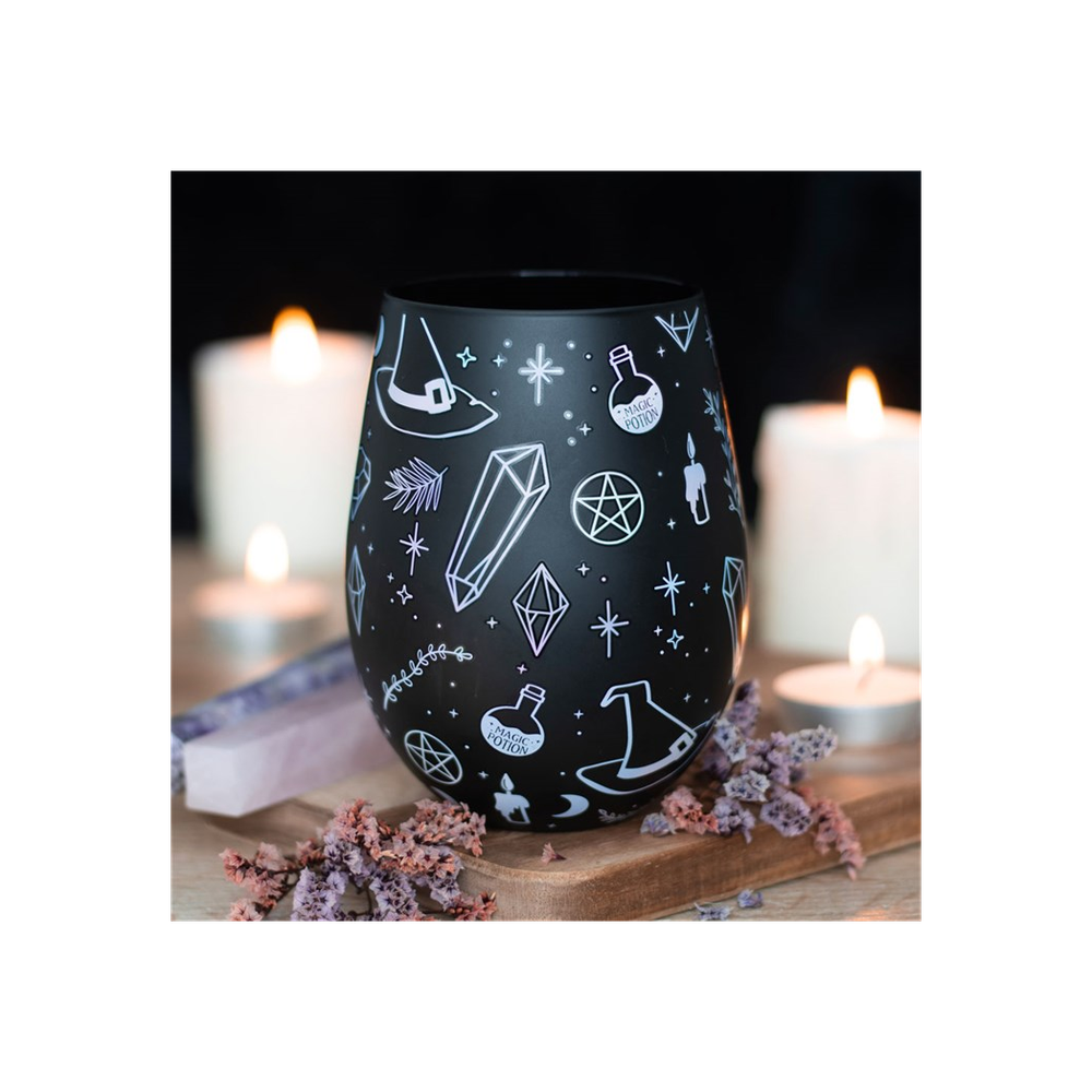 Crystal Witch Print Stemless Glass - ScentiMelti Home Fragrance, Beauty & Gifts UK