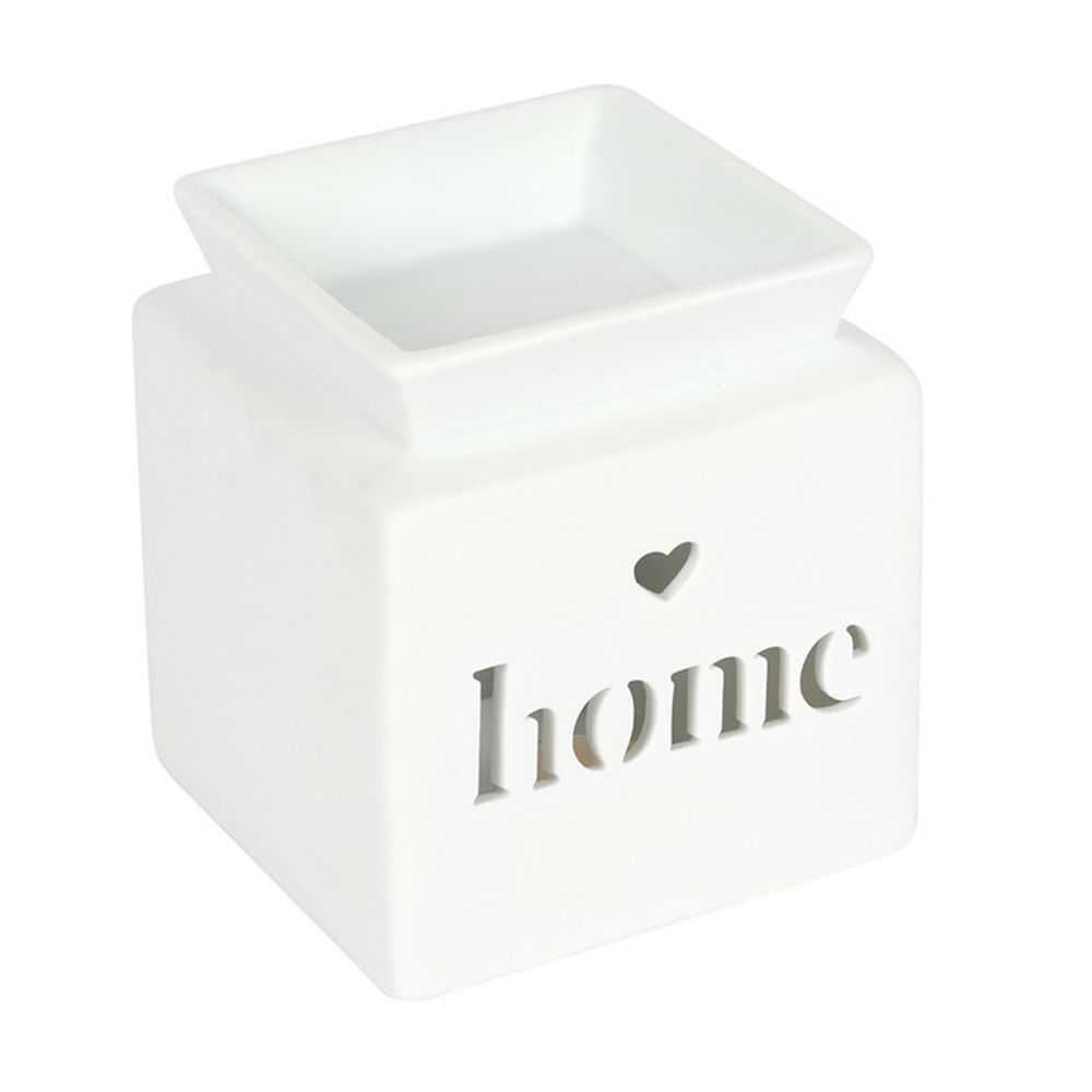 White Home Cut Out Oil Burner - ScentiMelti  White Home Cut Out Oil Burner