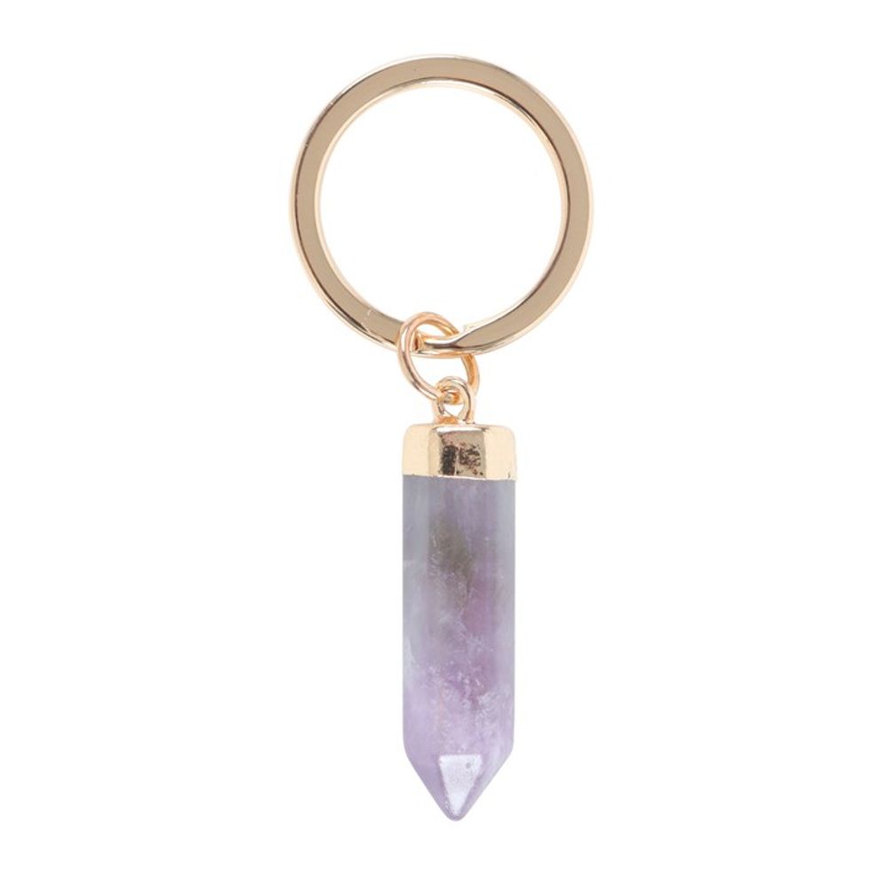 Amethyst Semi Precious Crystal Keyring - ScentiMelti  Amethyst Semi Precious Crystal Keyring