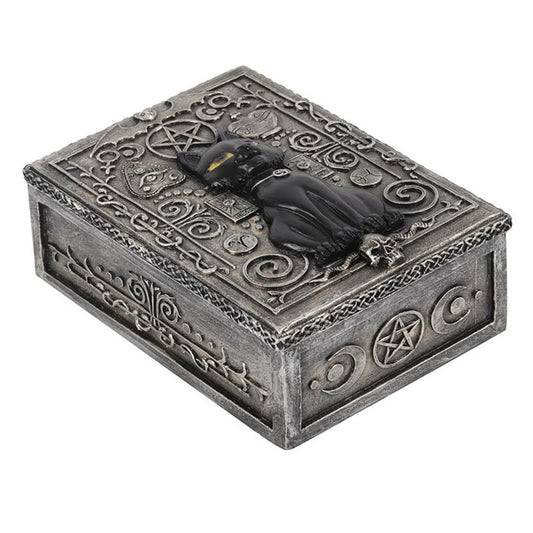 Gothic Black Cat Resin Storage Box - ScentiMelti  Gothic Black Cat Resin Storage Box