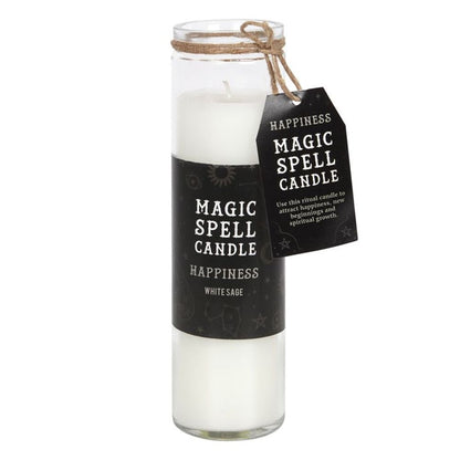 White Sage 'Happiness' Spell Tube Candle - ScentiMelti  White Sage 'Happiness' Spell Tube Candle