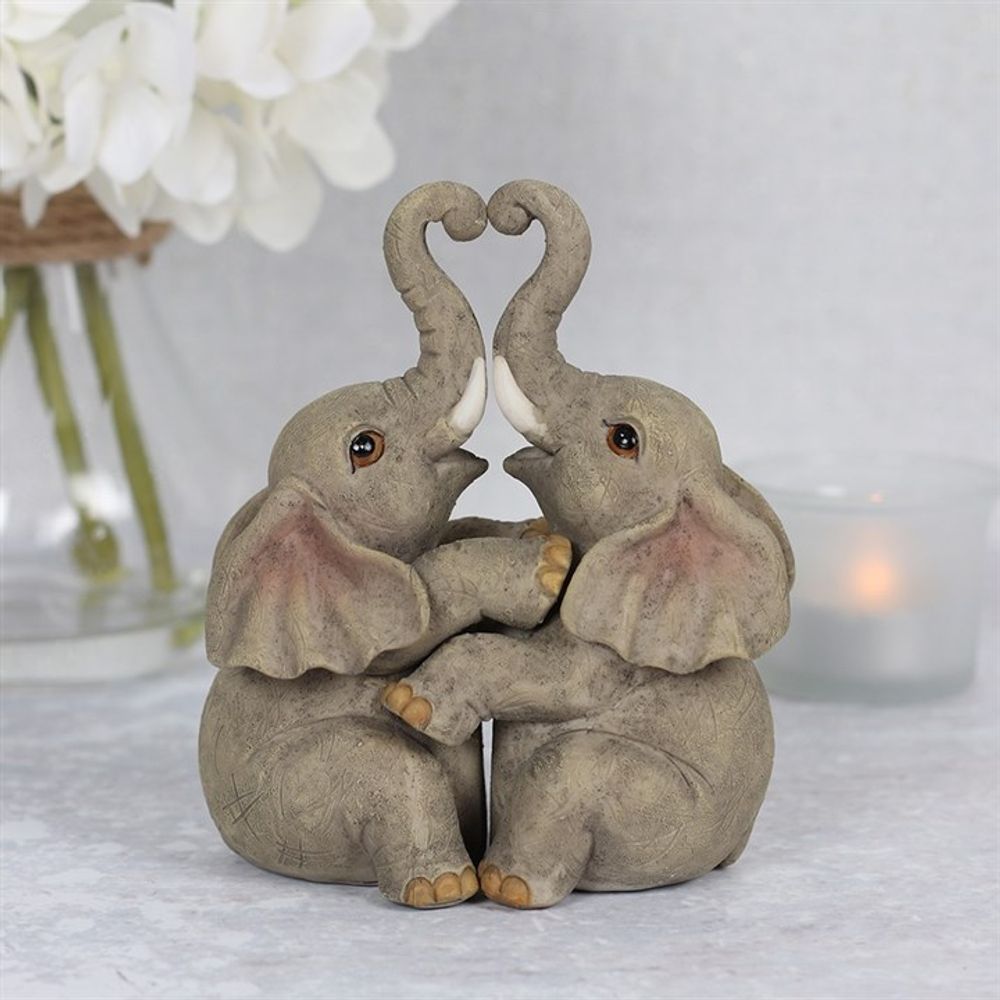 Elephant Embrace Elephant Couple Ornament - ScentiMelti  Elephant Embrace Elephant Couple Ornament