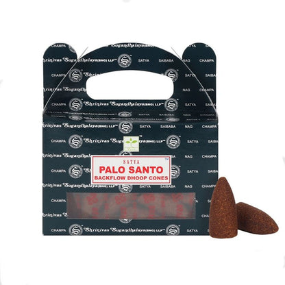 Set of 6 Packets of Satya Palo Santo Backflow Dhoop Cones - ScentiMelti  Set of 6 Packets of Satya Palo Santo Backflow Dhoop Cones