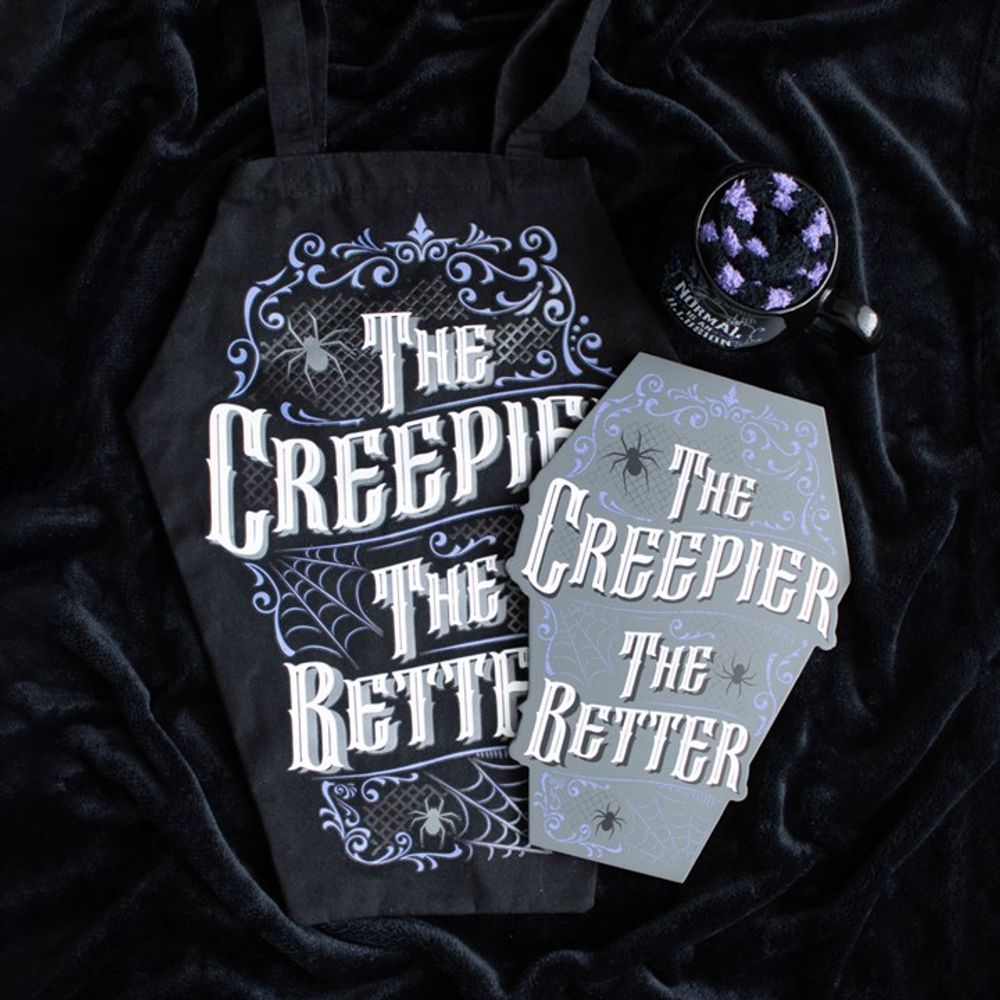 The Creepier the Better Coffin Shaped Sign - ScentiMelti Home Fragrance, Beauty & Gifts UK