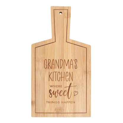 Grandma's Kitchen Bamboo Serving Board - ScentiMelti  Grandma's Kitchen Bamboo Serving Board