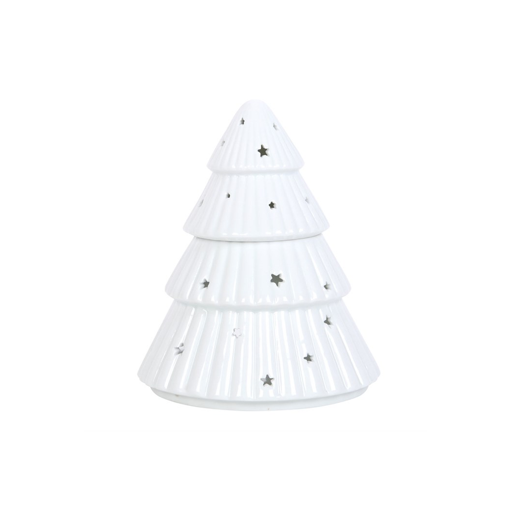 White Christmas Tree Oil Burner - ScentiMelti  White Christmas Tree Oil Burner