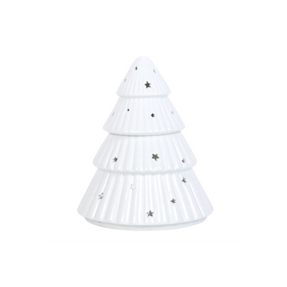 White Christmas Tree Oil Burner - ScentiMelti  White Christmas Tree Oil Burner