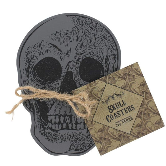 Set Of 4 Skull Coasters - ScentiMelti  Set Of 4 Skull Coasters