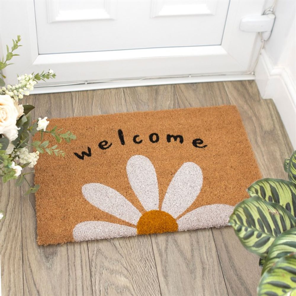 Natural Daisy Welcome Doormat - ScentiMelti Home Fragrance, Beauty & Gifts UK