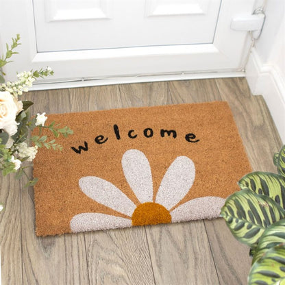 Natural Daisy Welcome Doormat - ScentiMelti Home Fragrance, Beauty & Gifts UK