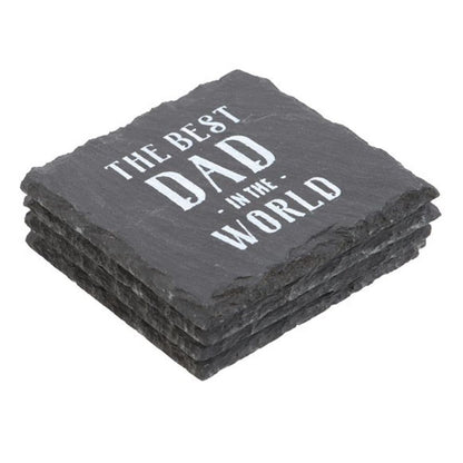 Set of 24 Slate Coasters for Him in Display - ScentiMelti Home Fragrance, Beauty & Gifts UK