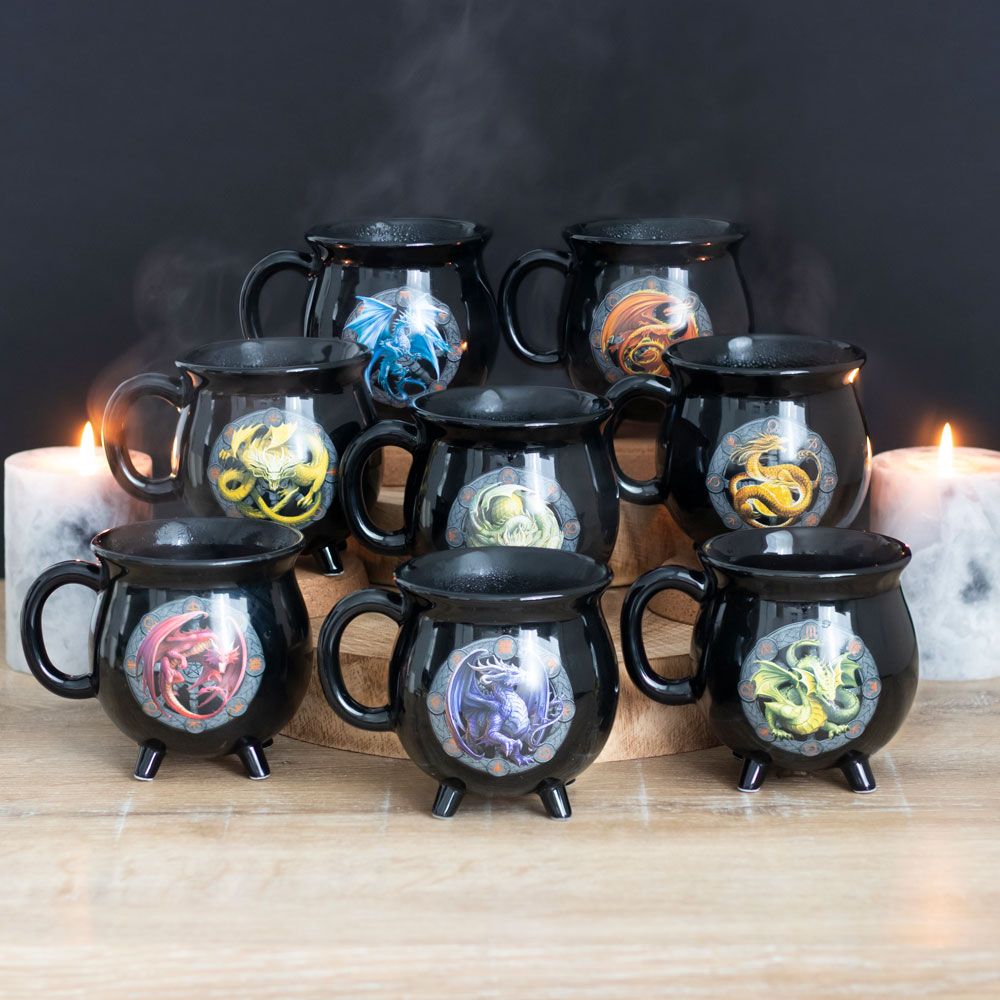 Samhain Colour Changing Cauldron Mug by Anne Stokes - ScentiMelti Home Fragrance, Beauty & Gifts UK