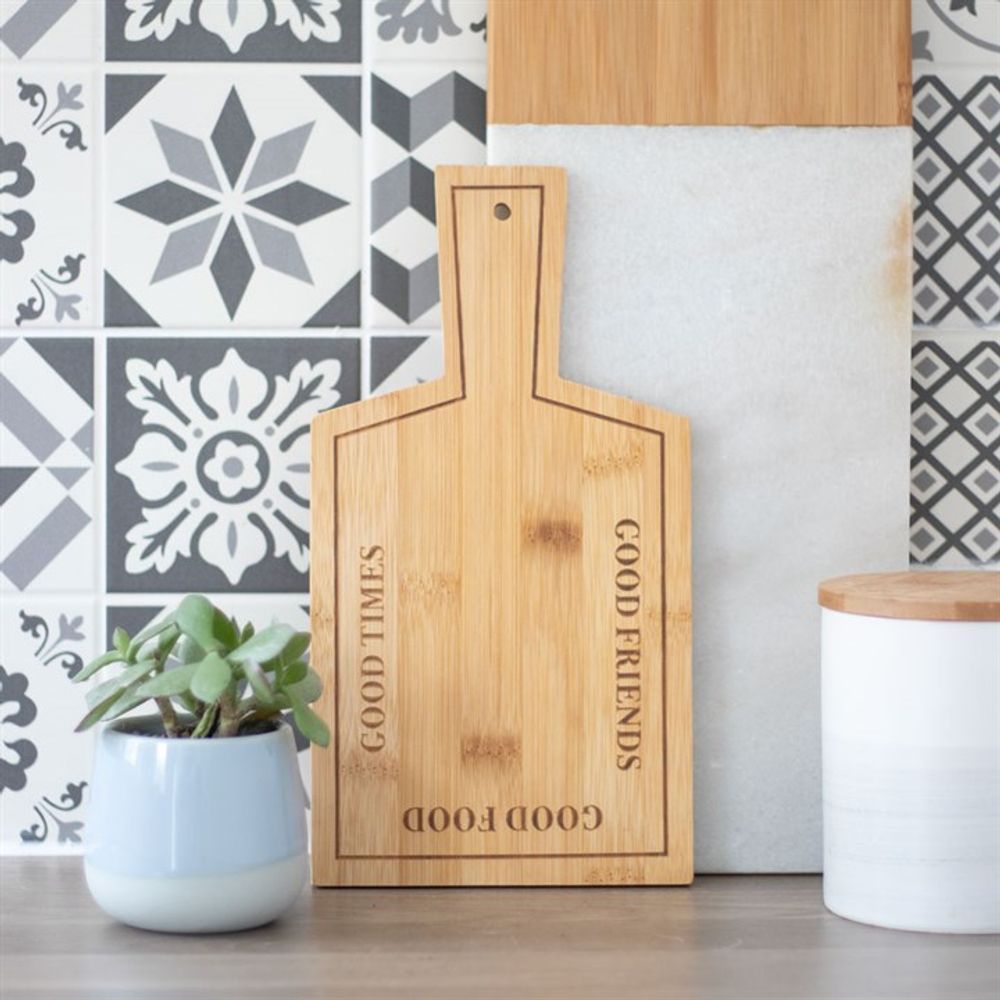 Good Times Bamboo Serving Board - ScentiMelti  Good Times Bamboo Serving Board