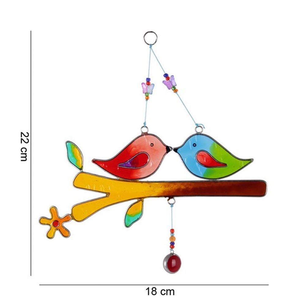 Love Birds On A Branch Suncatcher - ScentiMelti  Love Birds On A Branch Suncatcher