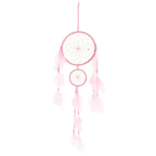 Light Pink Double Dreamcatcher with Tassels - ScentiMelti  Light Pink Double Dreamcatcher with Tassels