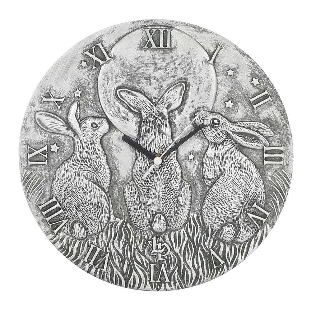 Silver Effect Terracotta Moon Shadows Clock by Lisa Parker - ScentiMelti Home Fragrance, Beauty & Gifts UK