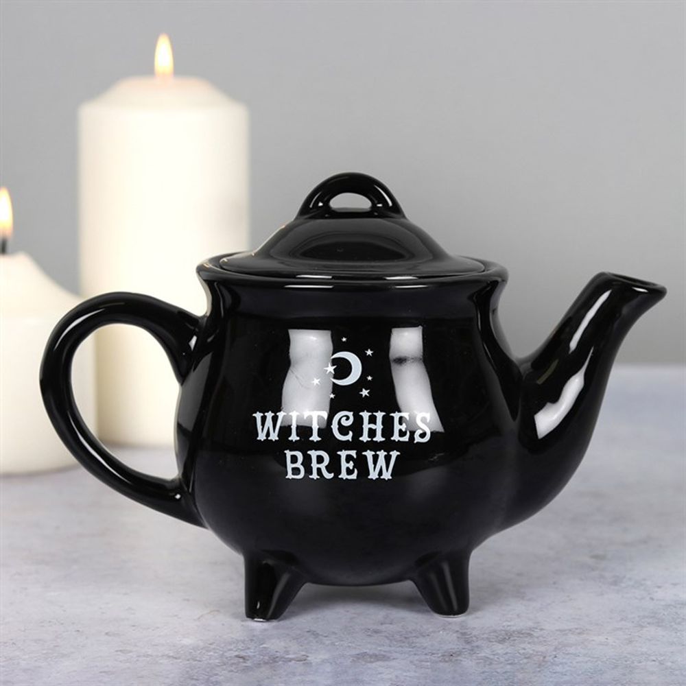 Witches Brew Black Ceramic Tea Pot - ScentiMelti  Witches Brew Black Ceramic Tea Pot