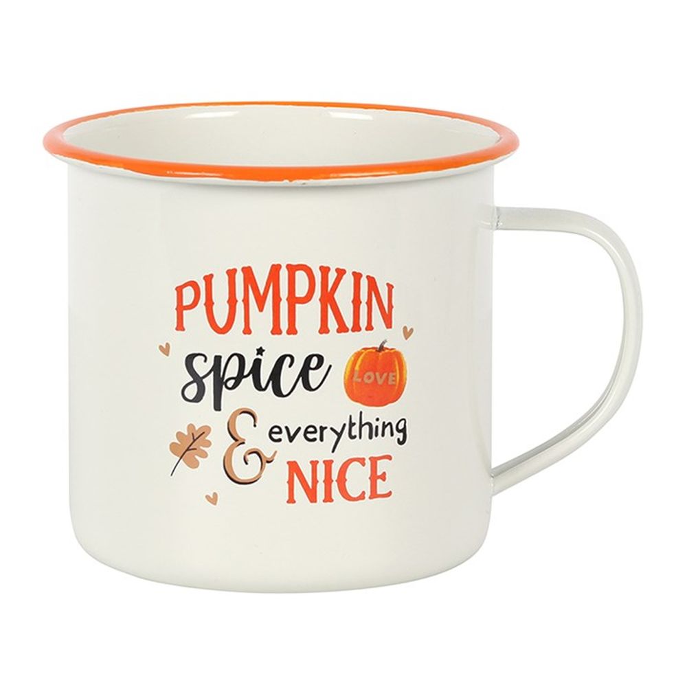 Pumpkin Spice Enamel Mug - ScentiMelti  Pumpkin Spice Enamel Mug