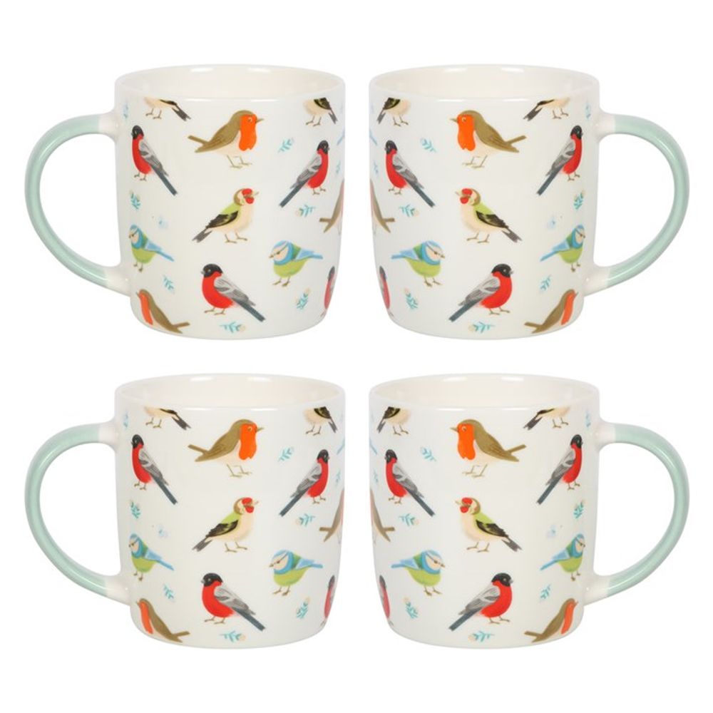 Set of 4 Garden Bird Mugs - ScentiMelti  Set of 4 Garden Bird Mugs