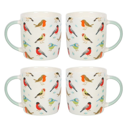 Set of 4 Garden Bird Mugs - ScentiMelti  Set of 4 Garden Bird Mugs