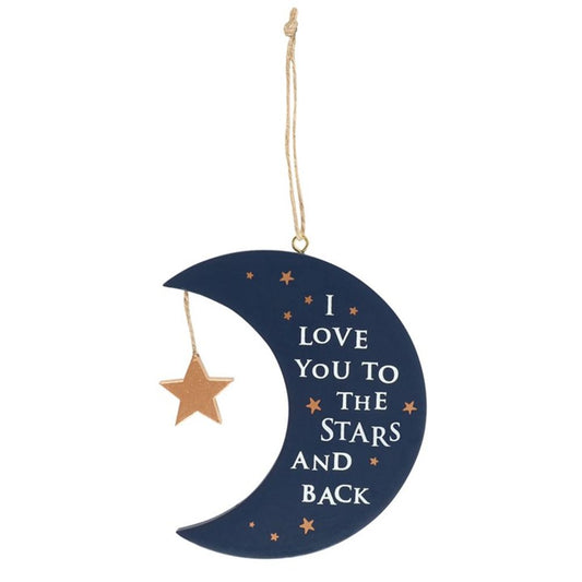 I Love You To The Stars and Back Hanging Sign - ScentiMelti  I Love You To The Stars and Back Hanging Sign