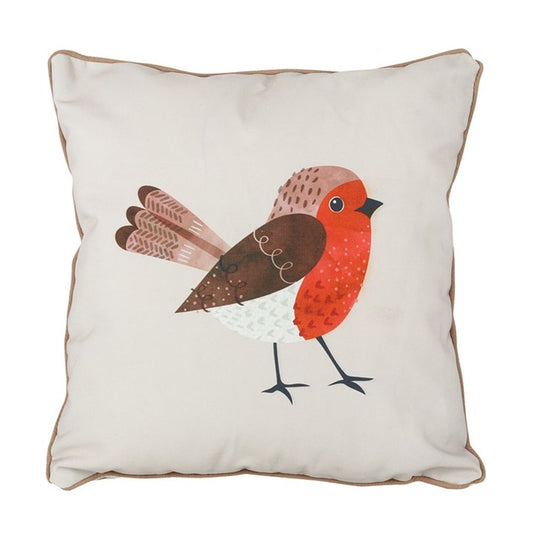 Winter Robin Square Cushion - ScentiMelti  Winter Robin Square Cushion