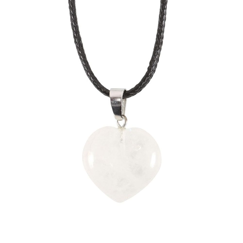 Clear Quartz Healing Crystal Heart Necklace - ScentiMelti  Clear Quartz Healing Crystal Heart Necklace