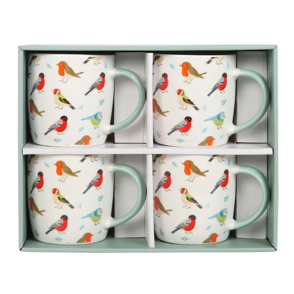 Set of 4 Garden Bird Mugs - ScentiMelti  Set of 4 Garden Bird Mugs