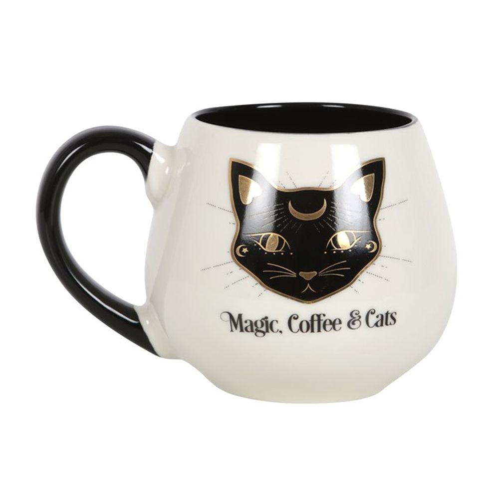 Magic, Coffee & Cats Rounded Mug - ScentiMelti  Magic, Coffee & Cats Rounded Mug