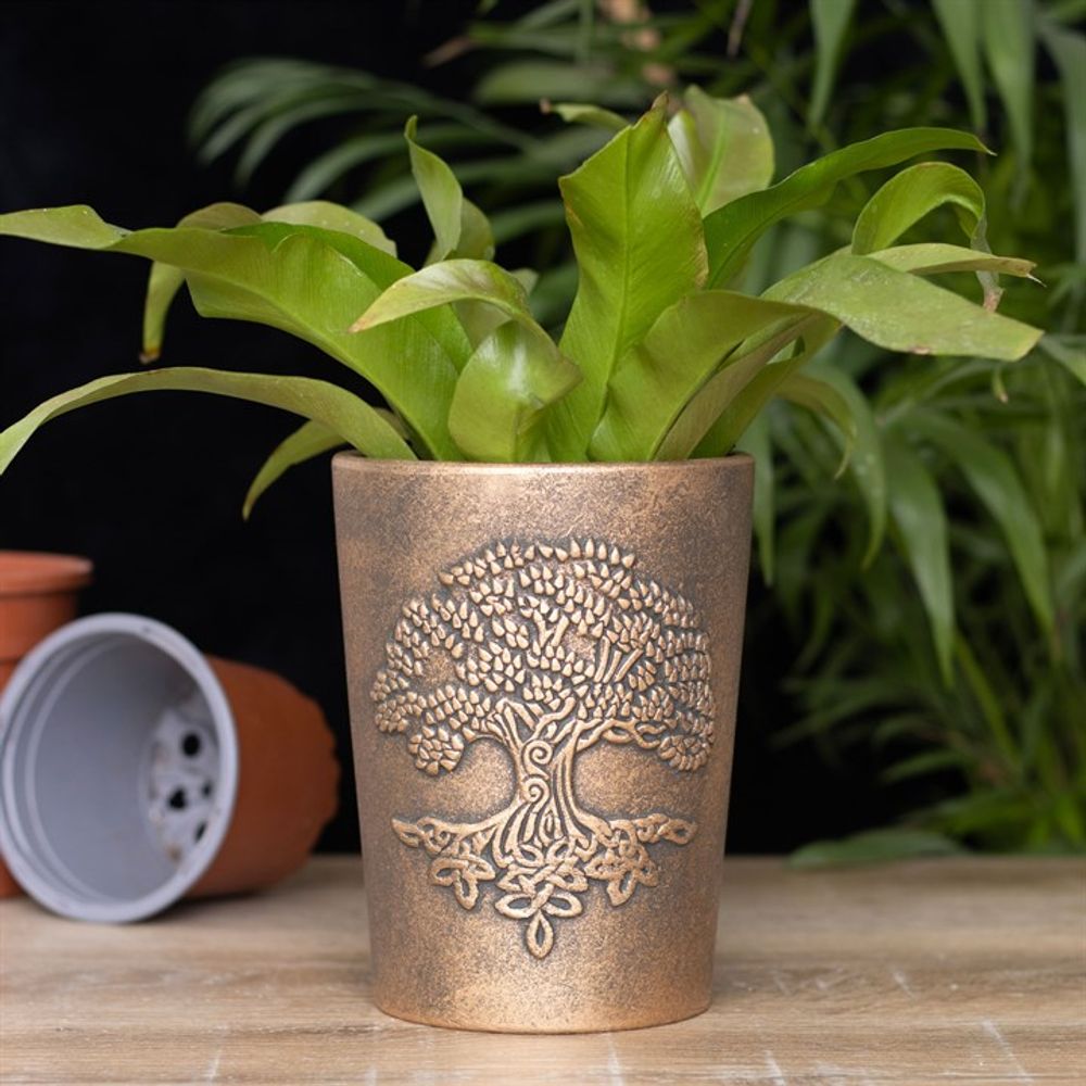 Tree of Life Bronze Terracotta Plant Pot by Lisa Parker - ScentiMelti  Tree of Life Bronze Terracotta Plant Pot by Lisa Parker