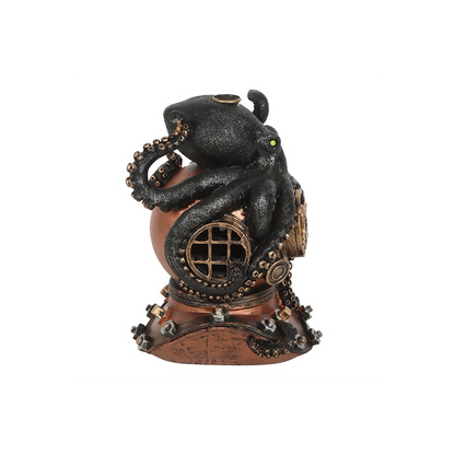 Kraken on Diver's Helmet Backflow Incense Burner - ScentiMelti Home Fragrance, Beauty & Gifts UK