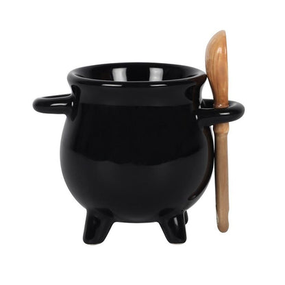 Cauldron Egg Cup with Broom Spoon - ScentiMelti  Cauldron Egg Cup with Broom Spoon